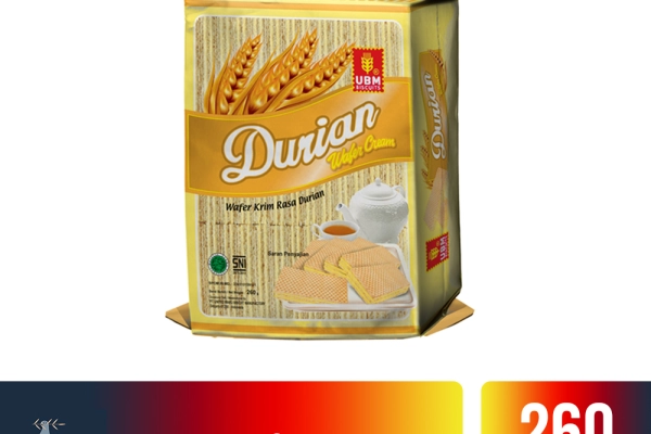 Food and Beverages UBM Wafer Cream 260gr 2 ubm_wafer_cream_durian_260gr