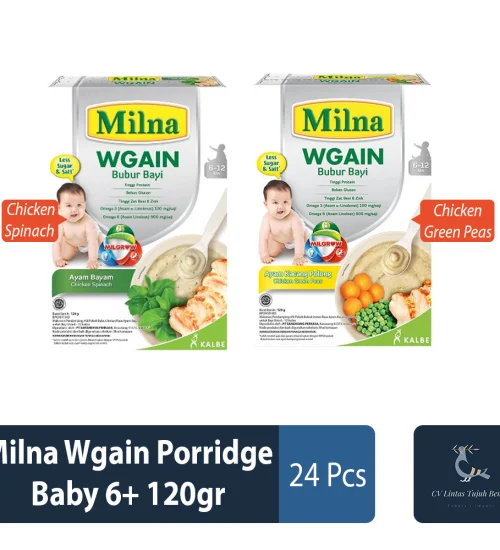 Food and Beverages Milna Wgain Porridge Baby 6+ 120gr 1 ~item/2023/7/31/milna_wgain_porridge_baby_6_120gr