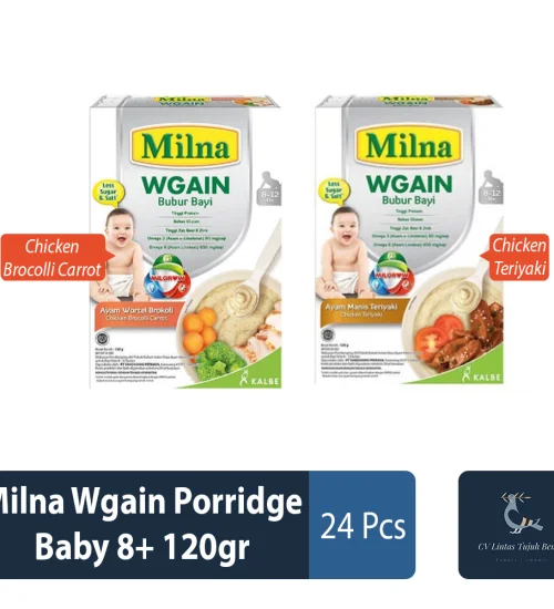 Food and Beverages Milna Wgain Porridge Baby 8+ 120gr 1 ~item/2023/7/31/milna_wgain_porridge_baby_8_120gr